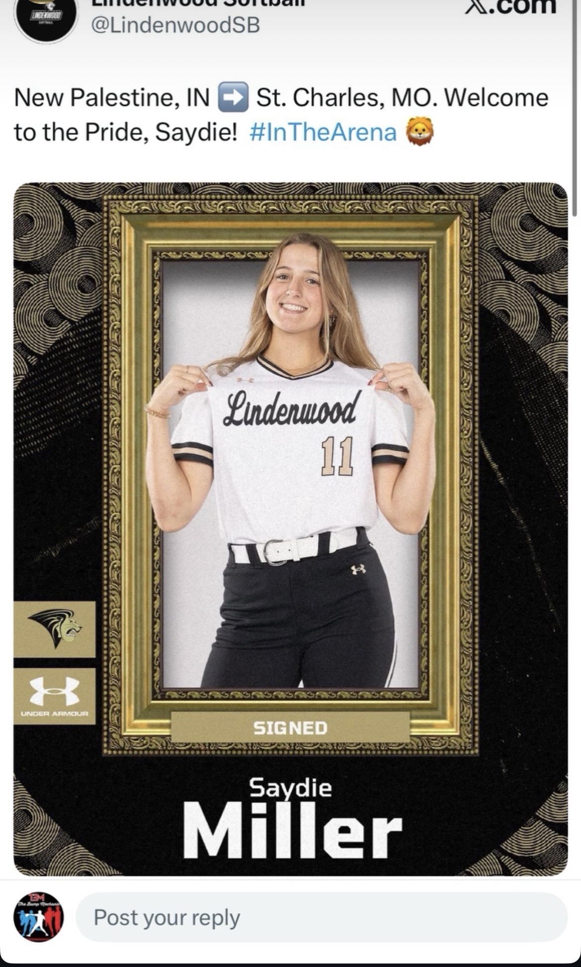 Saydie Miller college commitment announcement — Lindenwood University