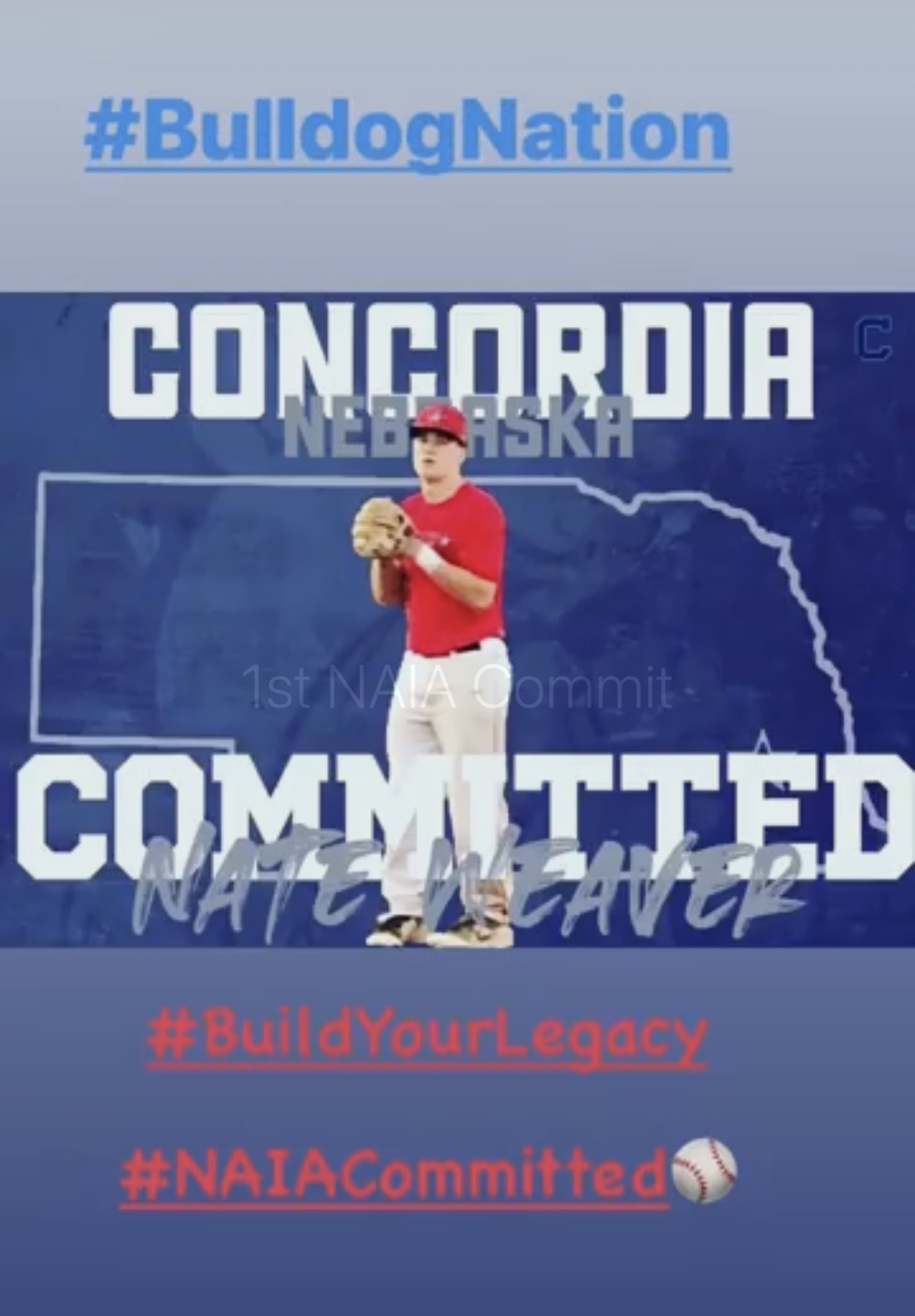 Nate Weaver college commitment announcement — Concordia University Nebraska