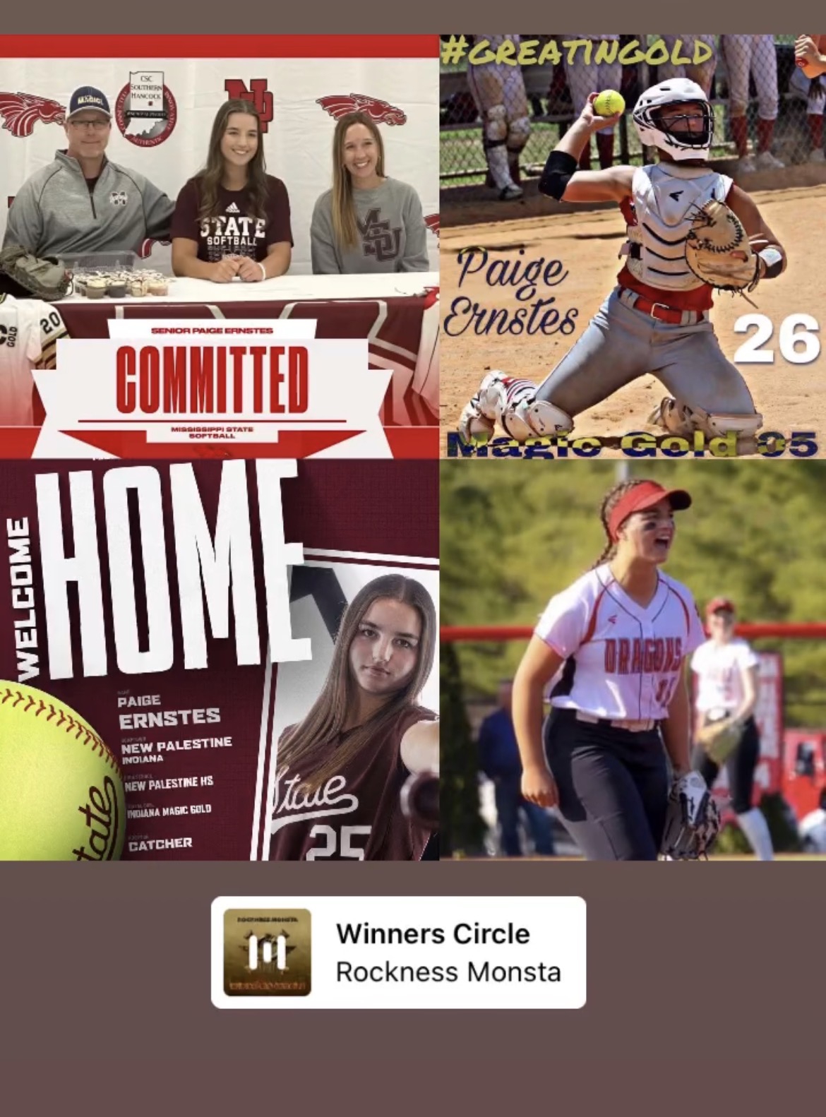 Paige Ernstes college commitment announcement — Mississippi State University